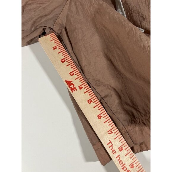 Nike retro parachute tan pink embroidered logo shorts sz XL streetwear lounge - Picture 8 of 13